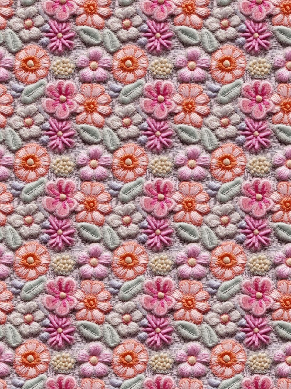 Floral Embroidery 2 (Instant Transfer Sheet)