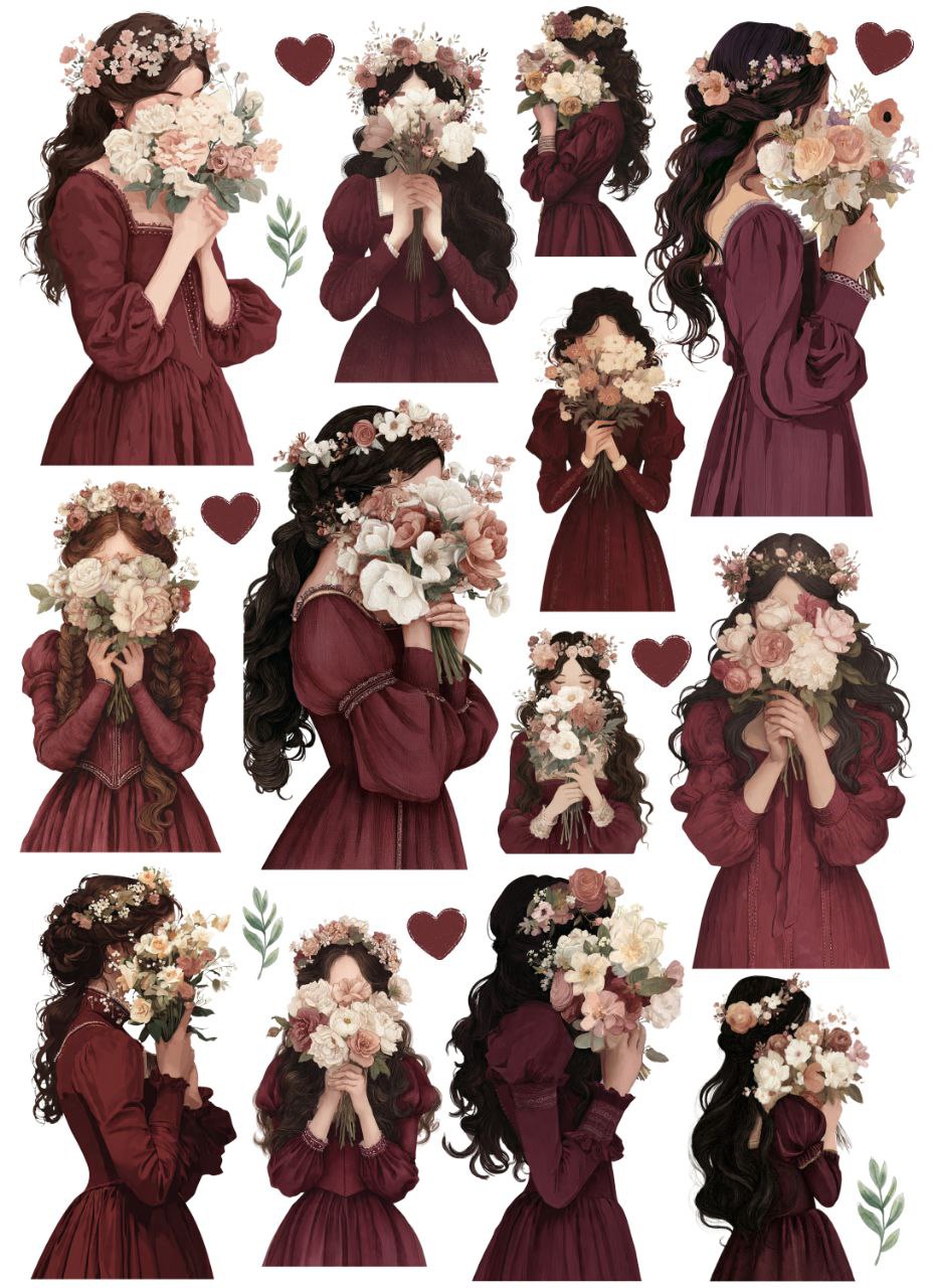 Floral Maiden Bloom (Instant Transfer Sheet)