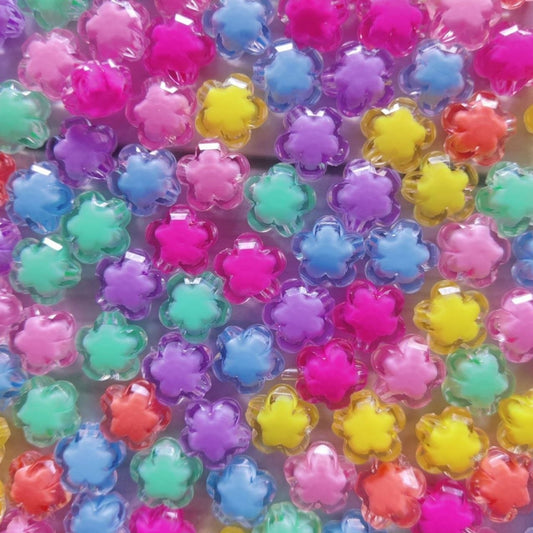 Floral Flower - Colourful Plastic Beads