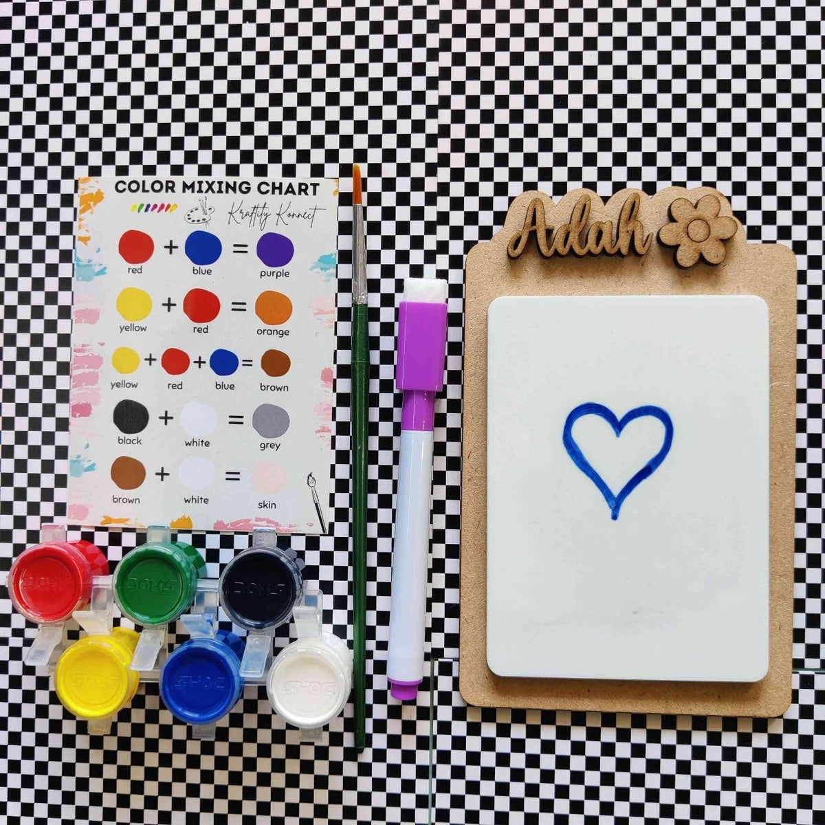Flower - Personalised Name Whiteboard DIY Kit