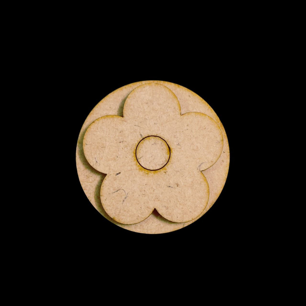 Flower floral (MDF Round Fridge Magnet Base)