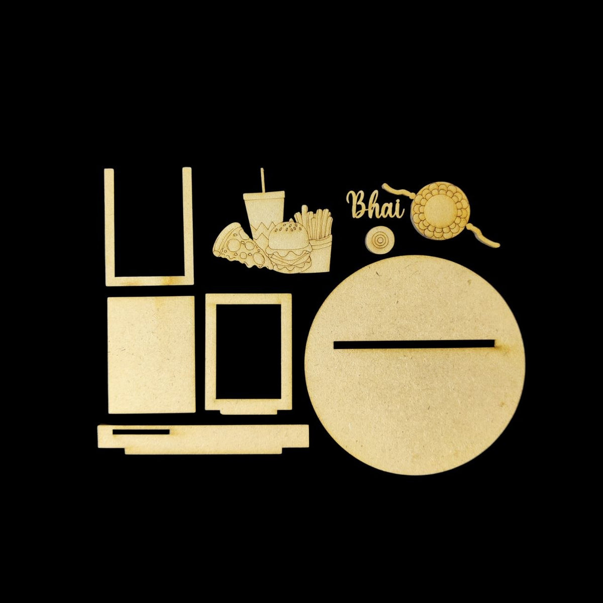 Foodie Bhai - Miniature Photo Fridge Magnet Base (MDF)