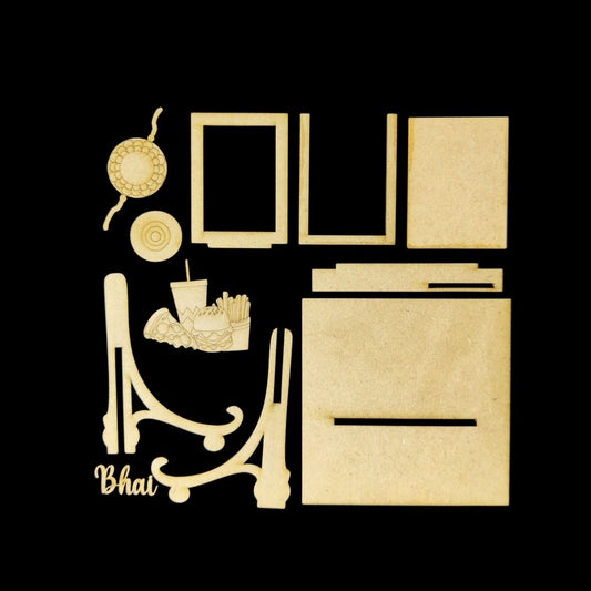 Foodie Bhai - Miniature Photo Fridge Magnet Base & Desk Stand - MDF
