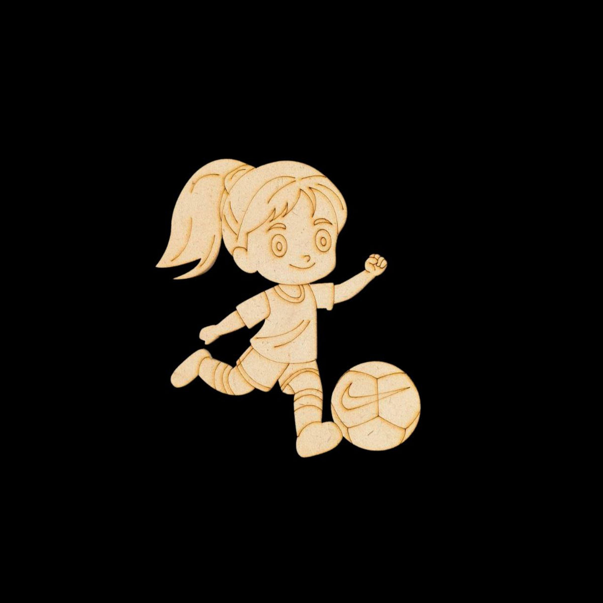 Football Champ Girl (MDF - Premarked Painting base)