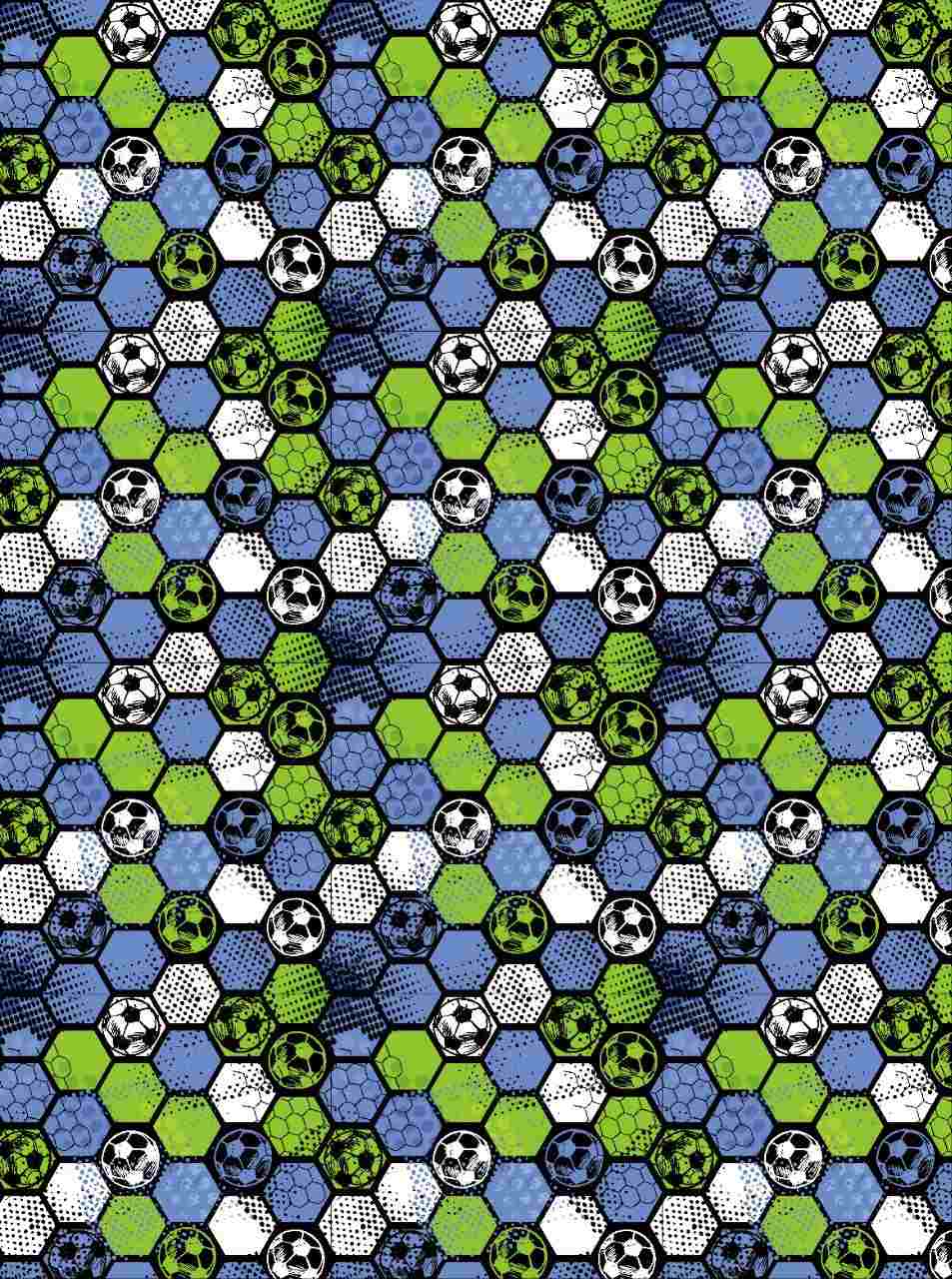 Football Hexagons - Seamless Pattern (Decoupage Paper)