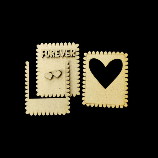 Forever Heart - Photo Frame Fridge Magnet MDF Base - Valentine's