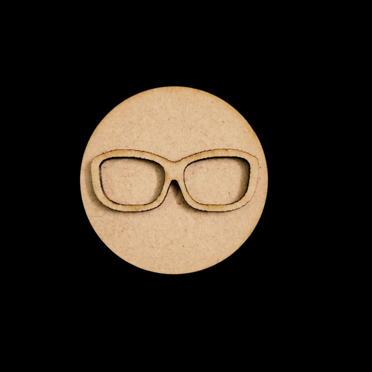Frames Glasses (MDF Round Fridge Magnet Base)