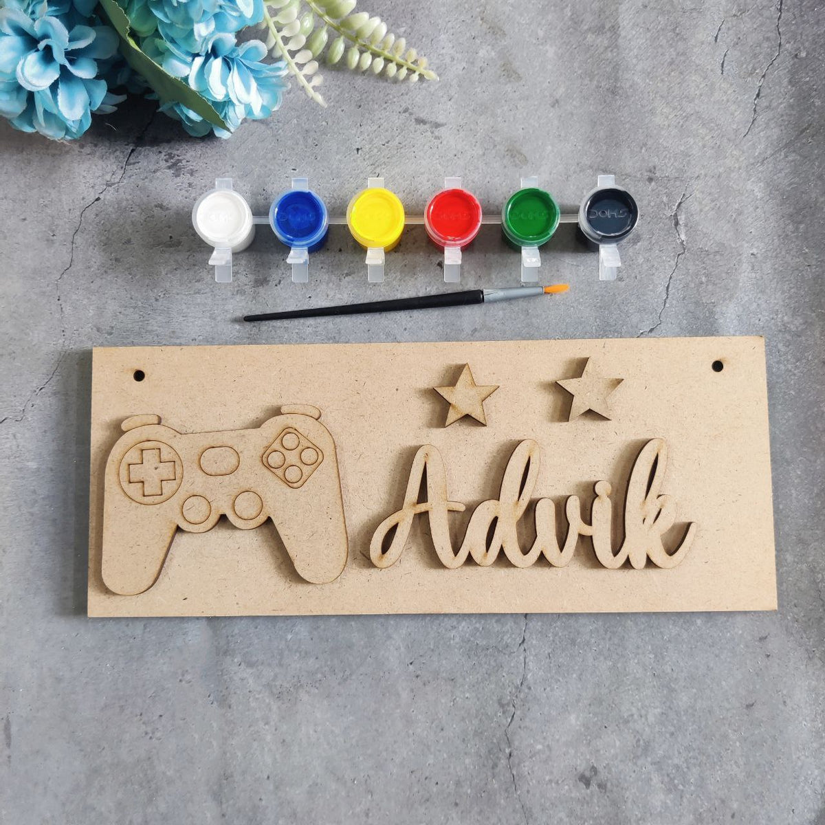 Gamer Boy (DIY Name Plate Kit MDF) Personalised