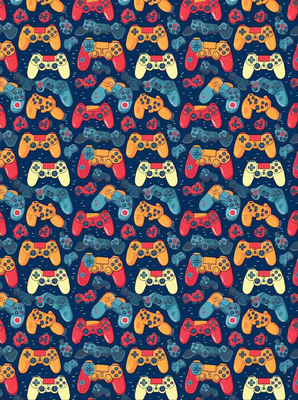 Gaming Joysticks - Seamless Pattern (Decoupage Paper)