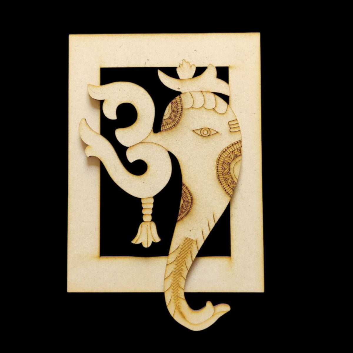 Ganesha - Wall Frame Base (MDF) Festive