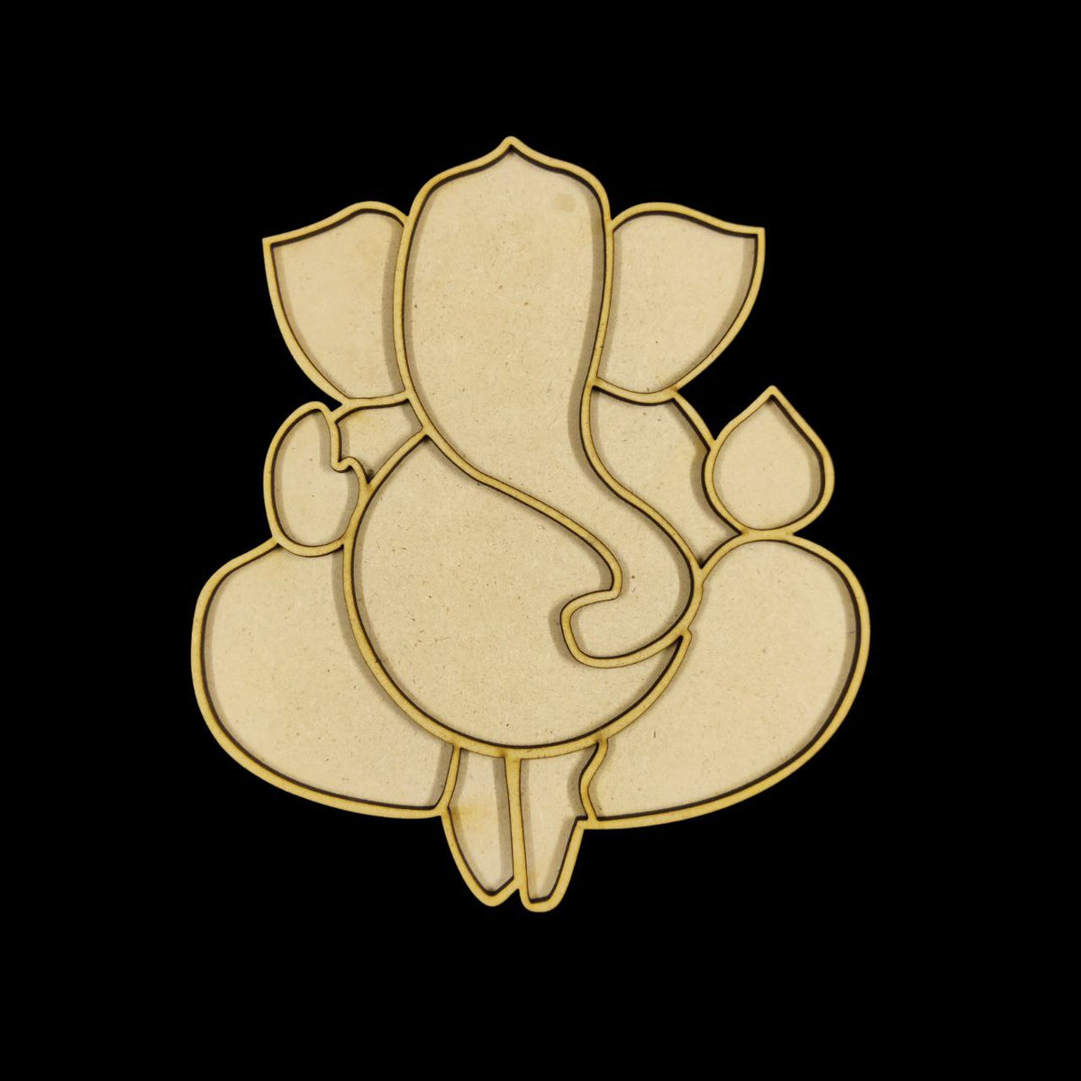 Ganpati Stencil Layered Rangoli - MDF Diwali Festive Collection