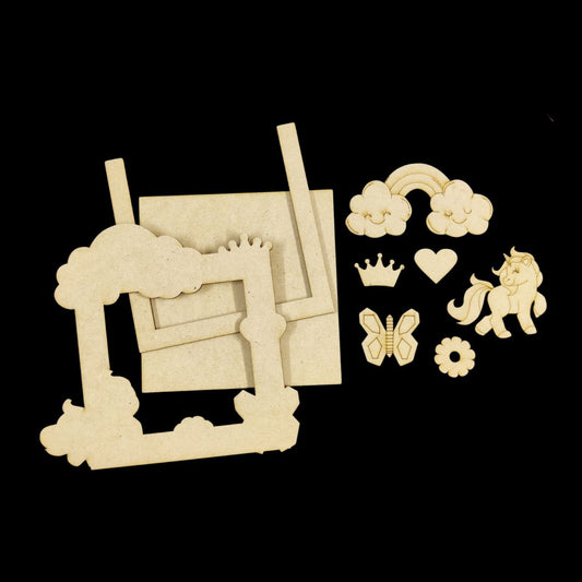 Girl (MDF Photo Frame Fridge Magnet Base ) DIY