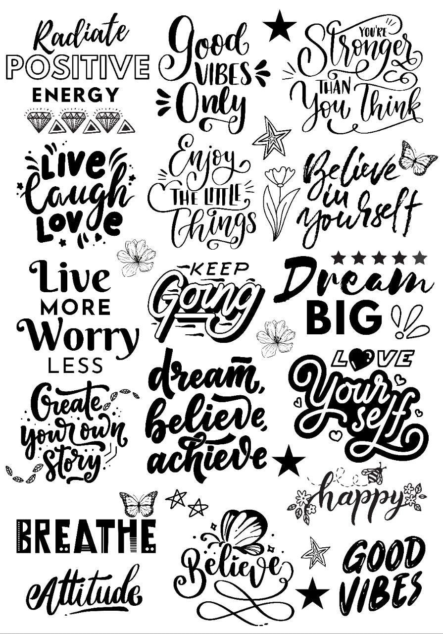 Good Quotes ( Celebrating Women - Instant Transfer Sheet )