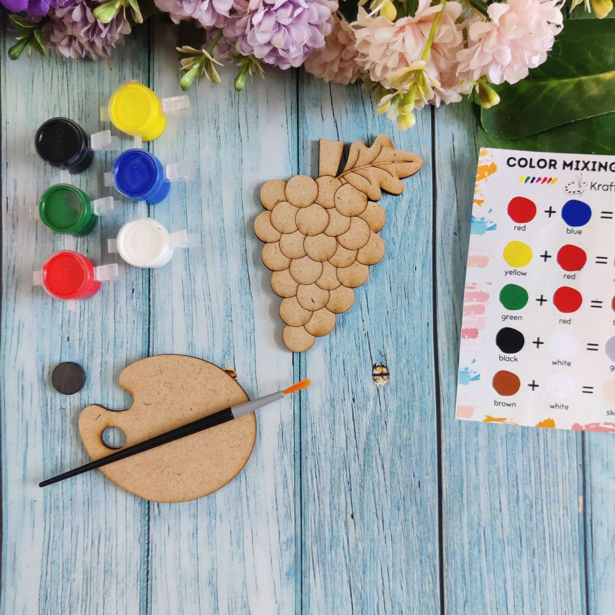 Grapes (Fridge Magnet DIY kit) MDF