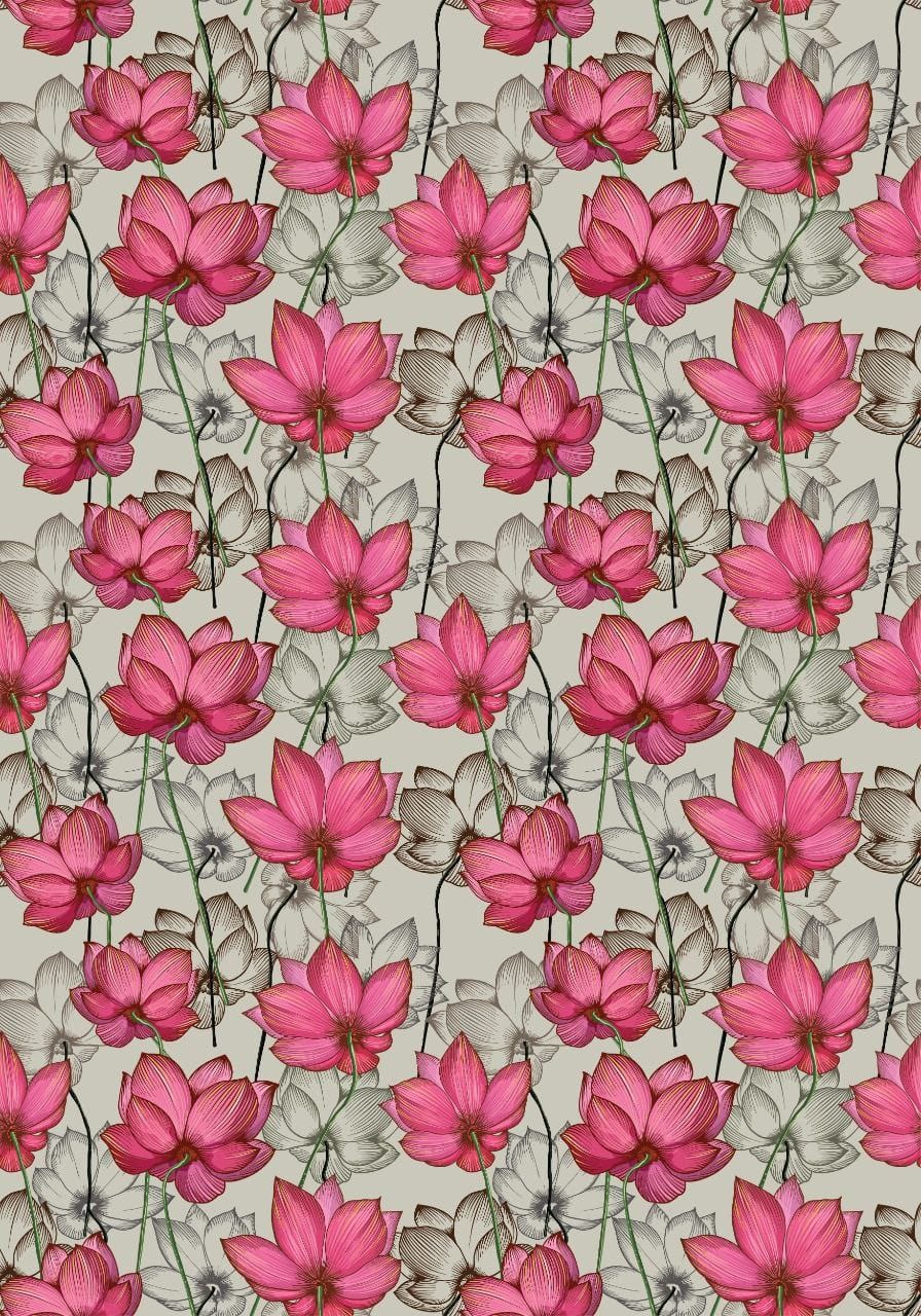 Lotus - Pichwai - ( Instant Transfer Sheets )