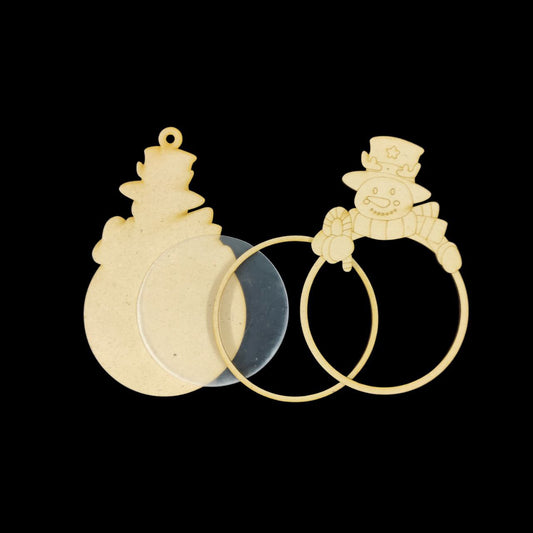 Happy Snowman - (Christmas MDF Shakers)