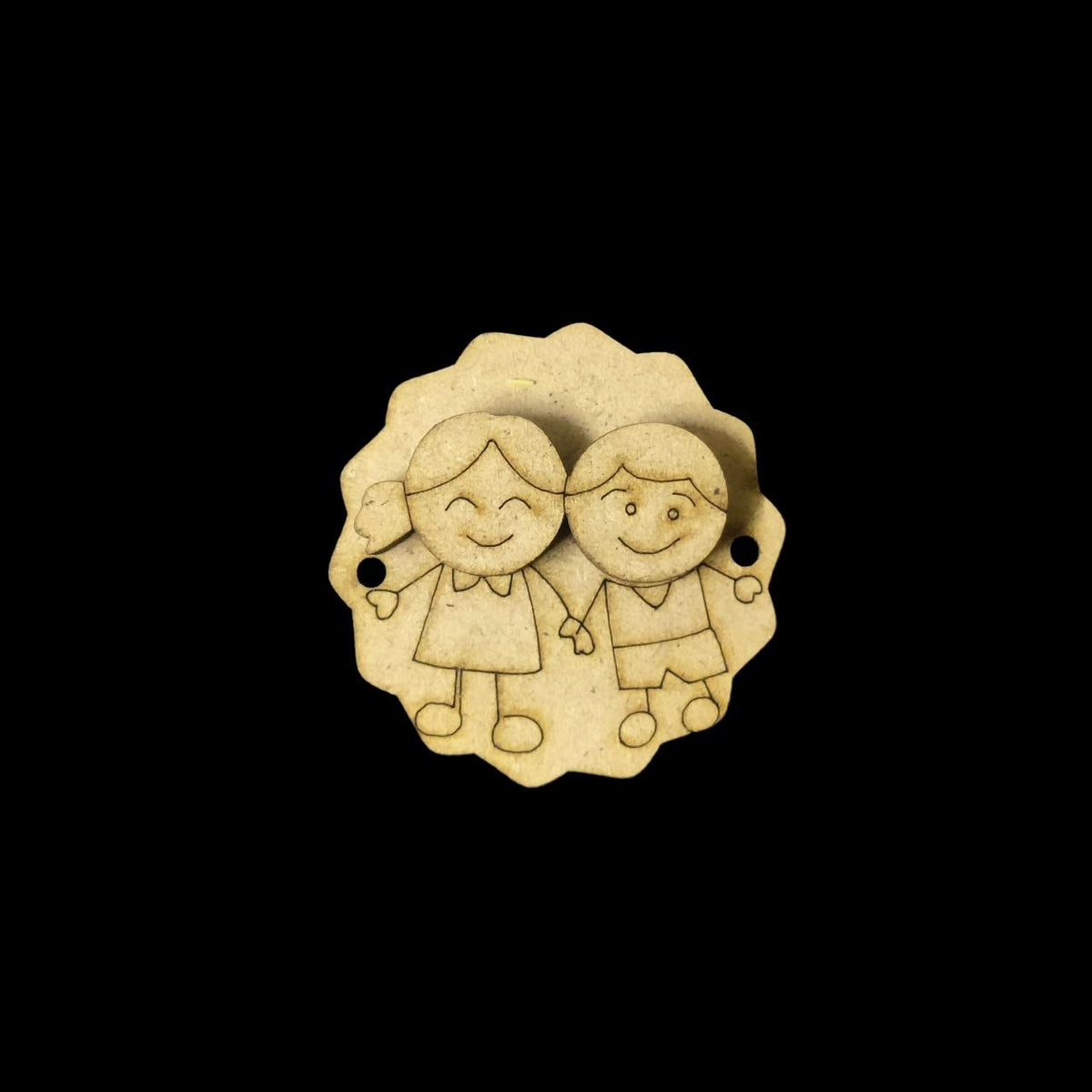 Happy - Bro Sis Cute Rakhi Base (MDF)