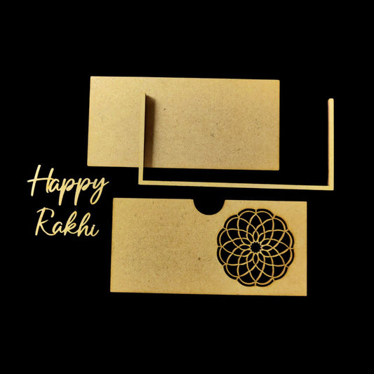 Happy Rakhi - Floral Mandala Cash Envelope (MDF)
