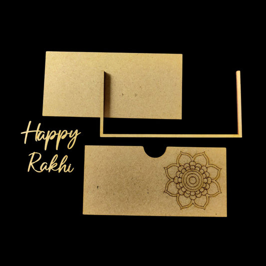 Happy Rakhi - Floral Premarked cash envelope(MDF)