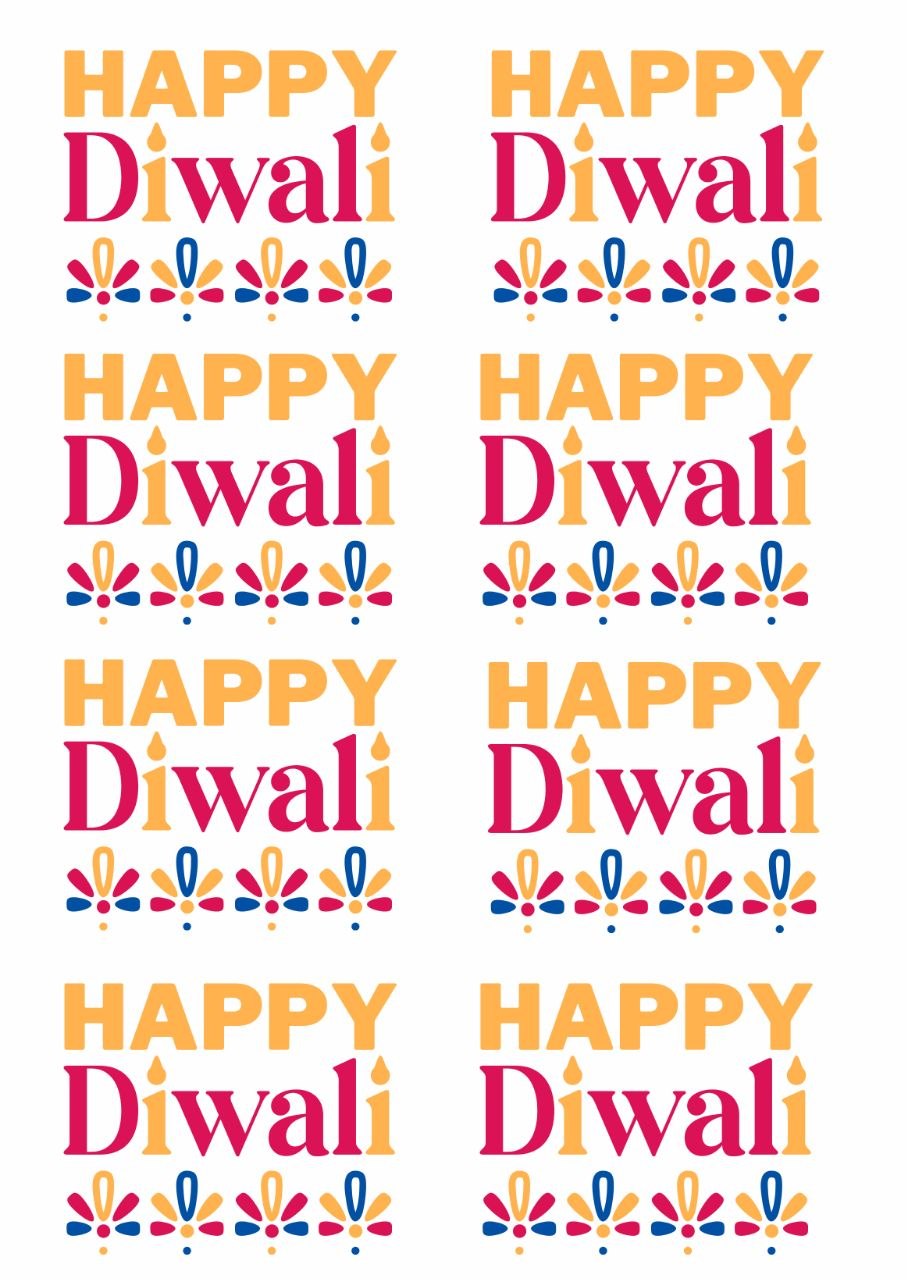 Happy Diwali 1 - Press n Peel UV DTF Stickers