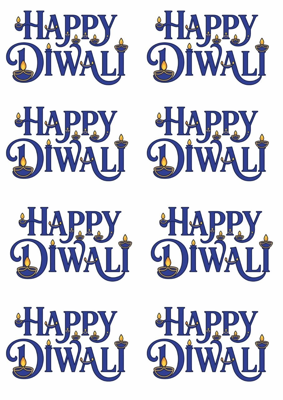 Happy Diwali 3 - Press n Peel UV DTF Stickers