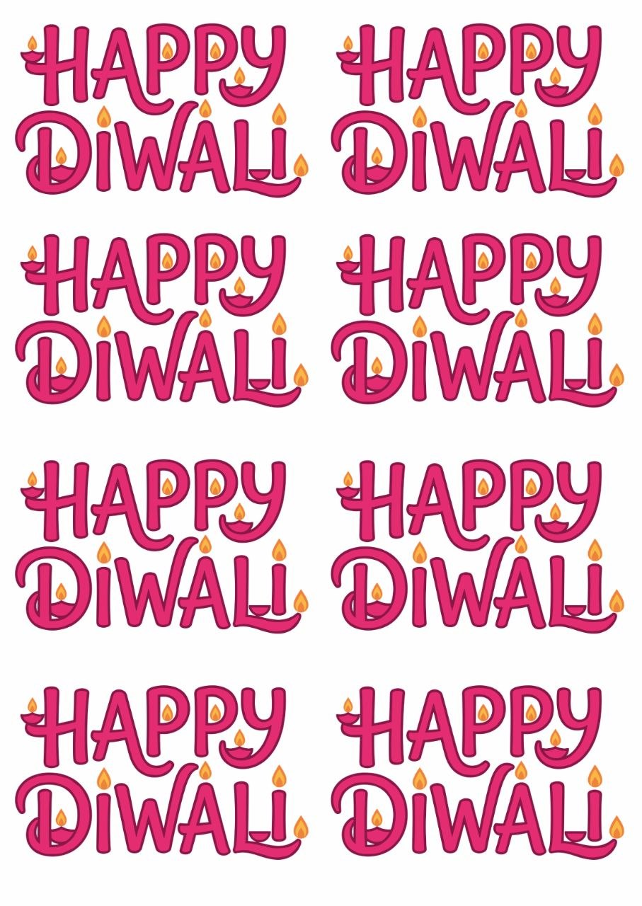Happy Diwali 4 - Press n Peel UV DTF Stickers