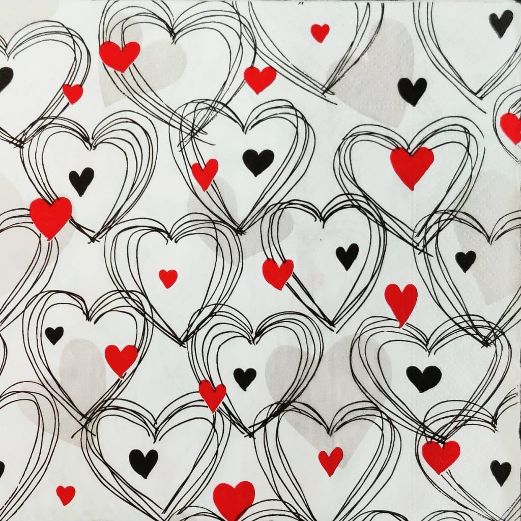 Heart Outlines ( German Napkins Tissues )