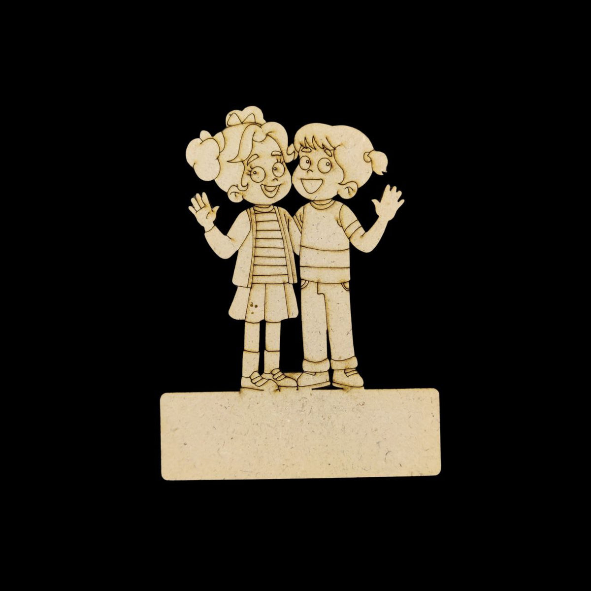 High-Five Buddies (MDF Mini Fridge Magnet Name Board) Friendship Day