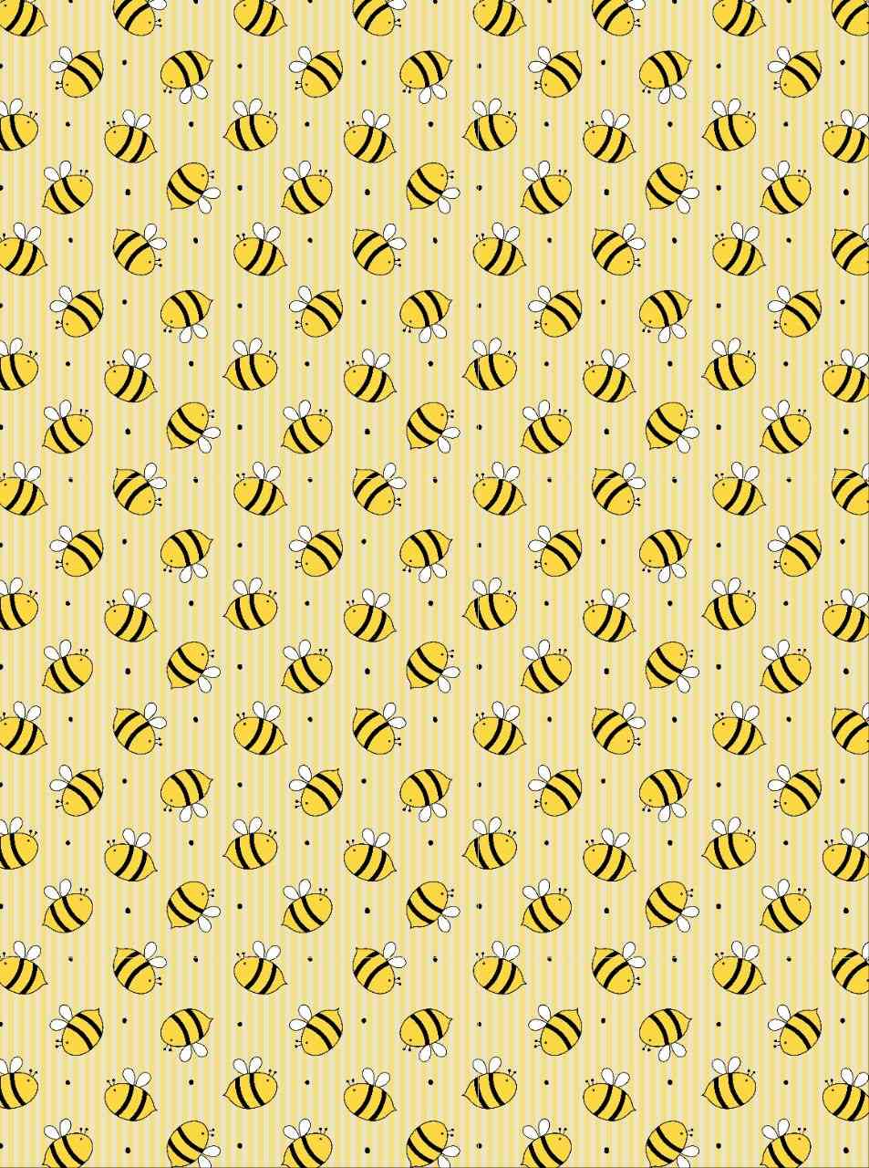 Honey Bee Buzzing - Seamless Pattern (Decoupage Paper)