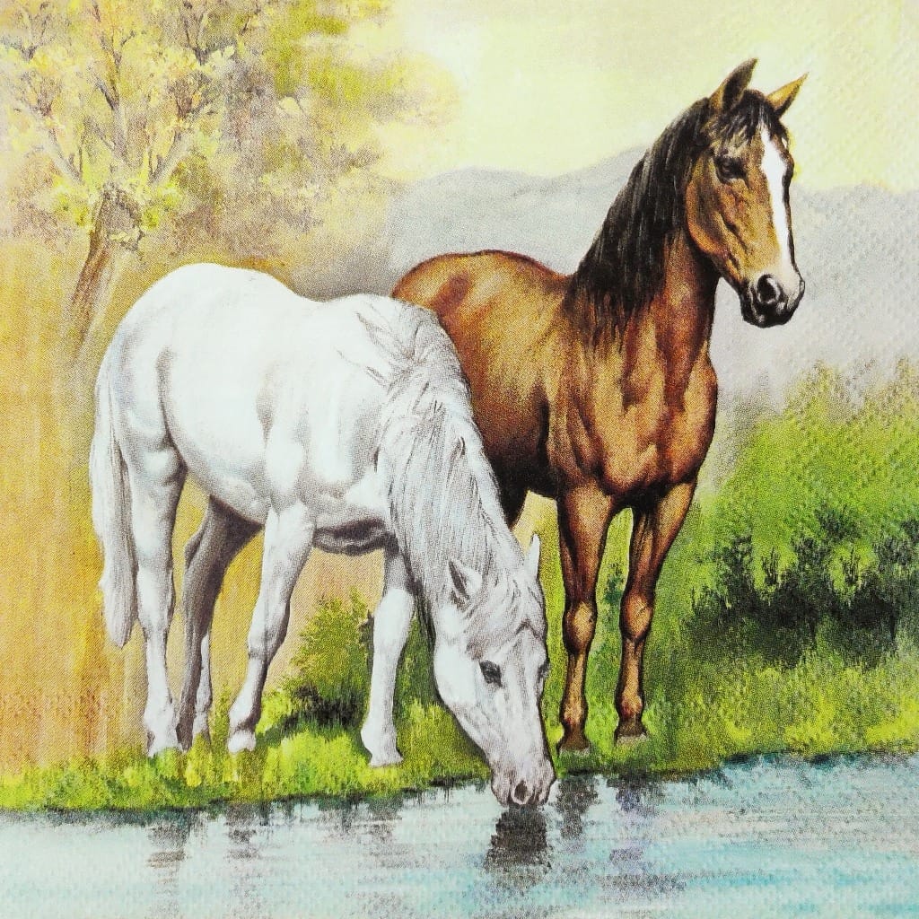 Horses ( German Napkins Tissues )