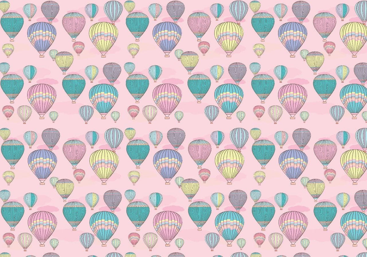 Hot air balloon pink ( Instant Transfer Sheets )