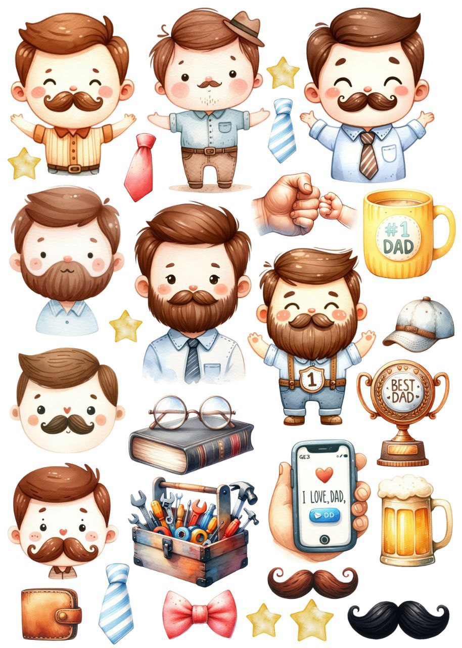 I Love Dad (Instant Transfer Sheet) Fathers Day