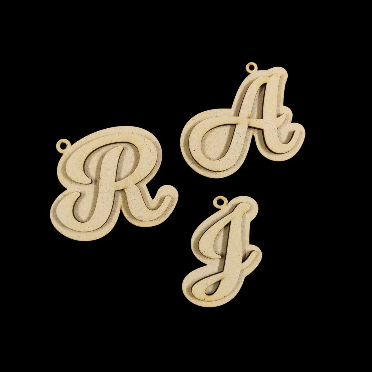 Bag Dangler | Keychain base (MDF) Personalised Initial