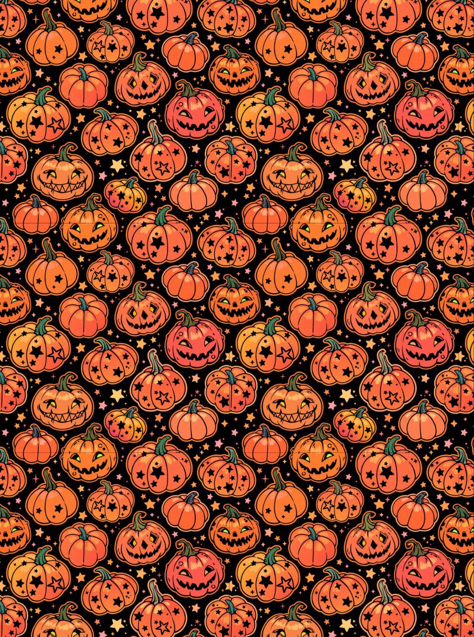 Jack O Lantern Pumpkin - Seamless ( Decoupage Paper )happy halloween