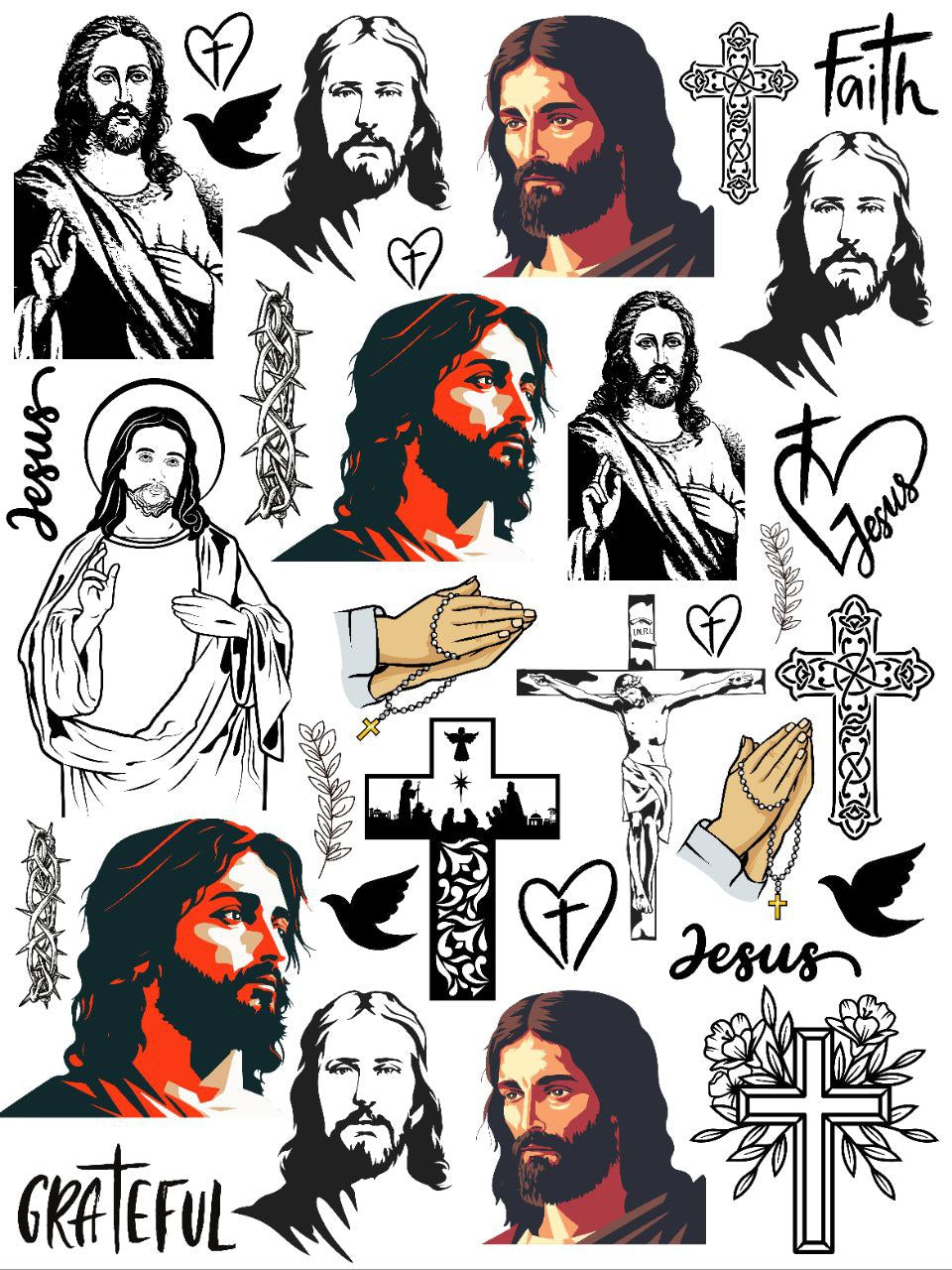 Jesus Christ (Instant Transfer Sheet) Christmas