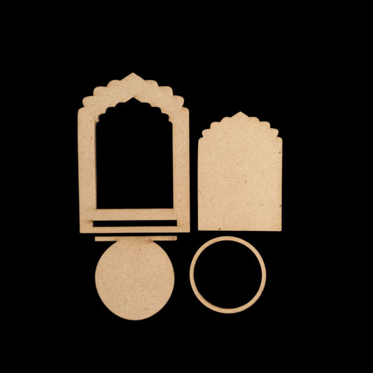 Jharokha Frame 1 - Wall Tealight Holder - MDF Festive