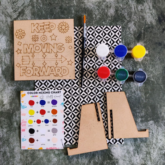 Keep moving Forward (DIY Desk Decor Kit - Premarked MDF)