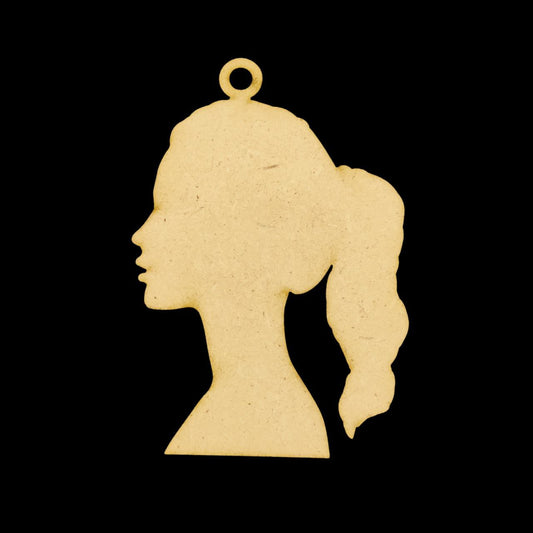 Lady Face 1 ( MDF keychain base )