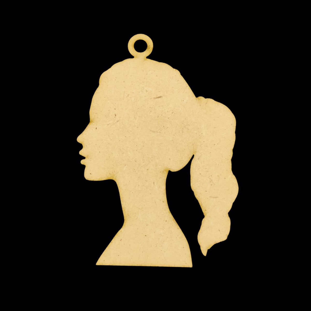 Lady Face 2 ( MDF keychain base )