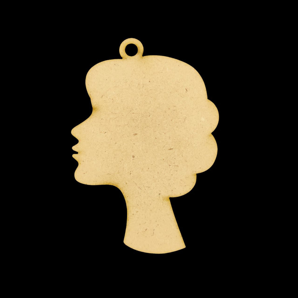 Lady Face 3 ( MDF keychain base )