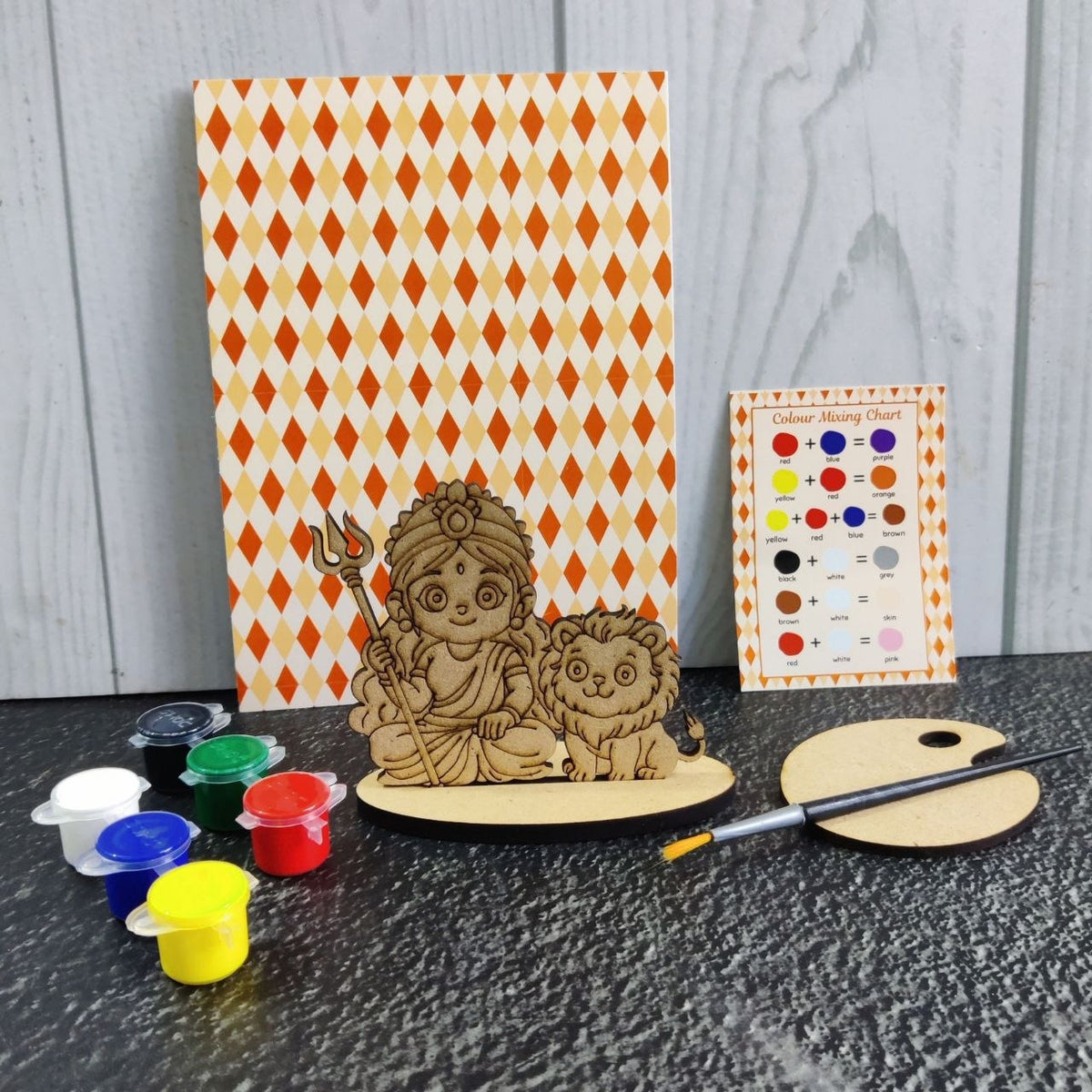 Durga and Lion - DIY Standee Kit MDF