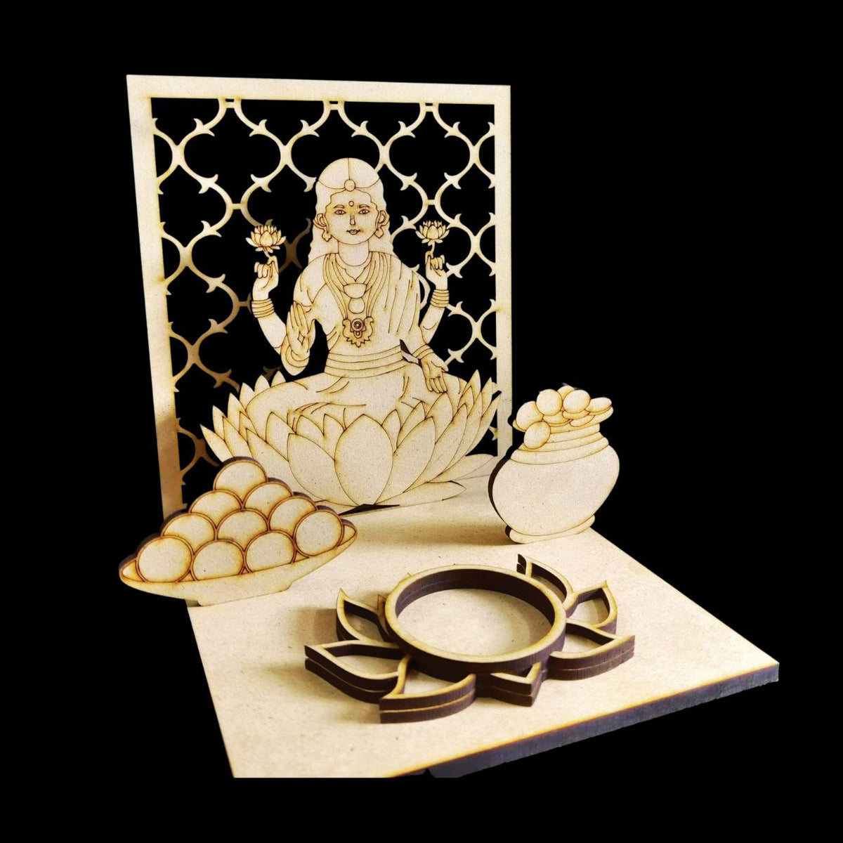 Laxmi Pandal with Tealight Holder (MDF- Festive)
