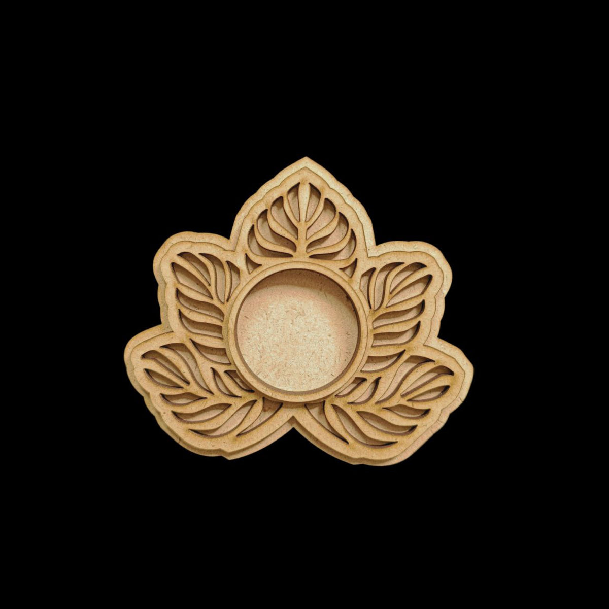 Leaf - Cutwork Tealight holder (MDF) Diwali Festive Collection