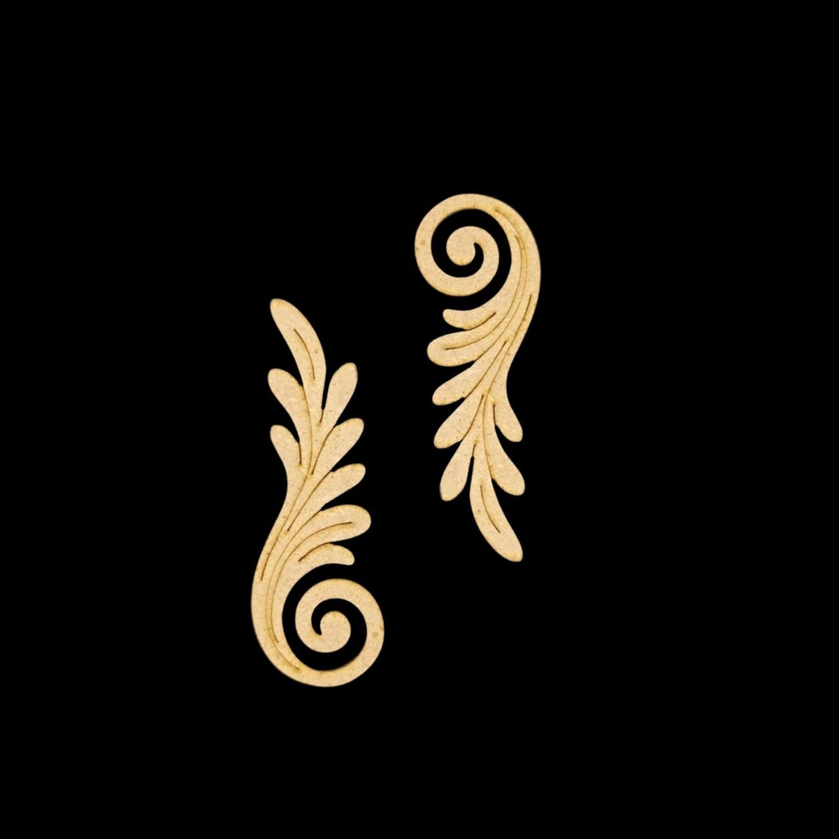 Leaf Motif Swirls - Ethnic Corner Cutouts (MDF)