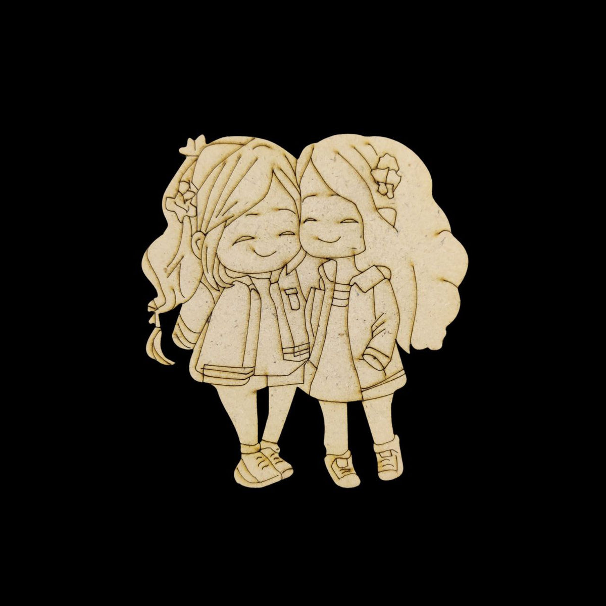 Lil Besties (MDF Premarked Base) Friendship Day