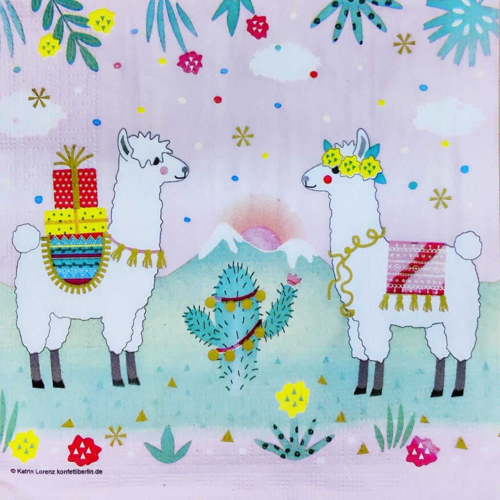 Llama Christmas ( German Napkins Tissues )