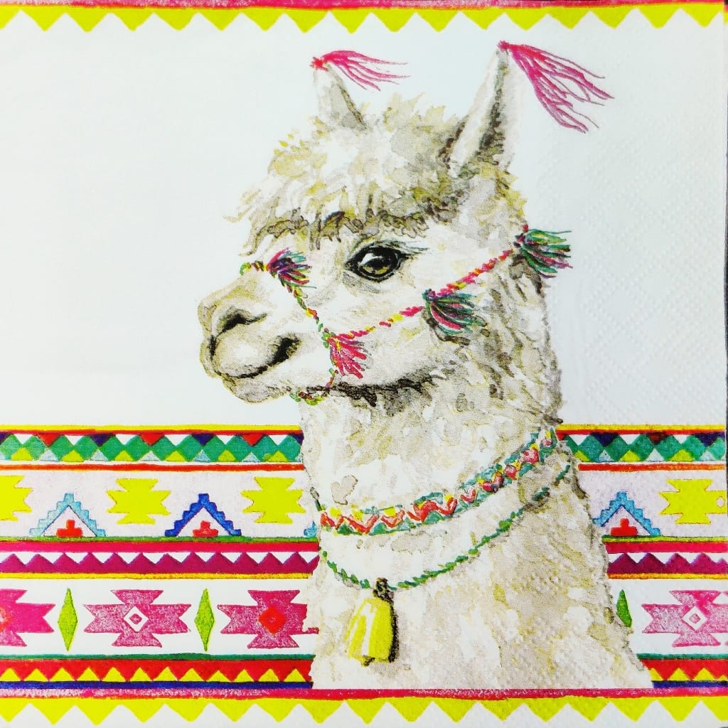 Llama smiles ( German Napkins Tissues )