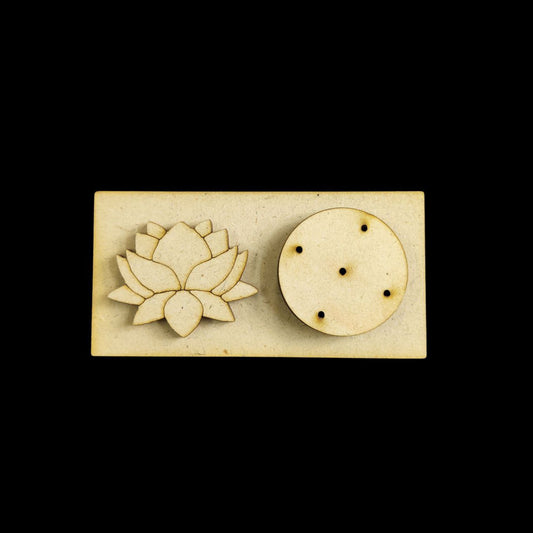 Lotus Flower (Agarbatti stand - Incense stick holder - MDF) DIY Festive