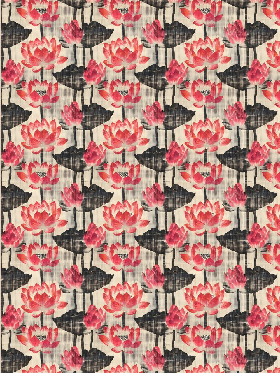 Lotus Garden - Seamless Fabric (Instant Transfer Sheet)