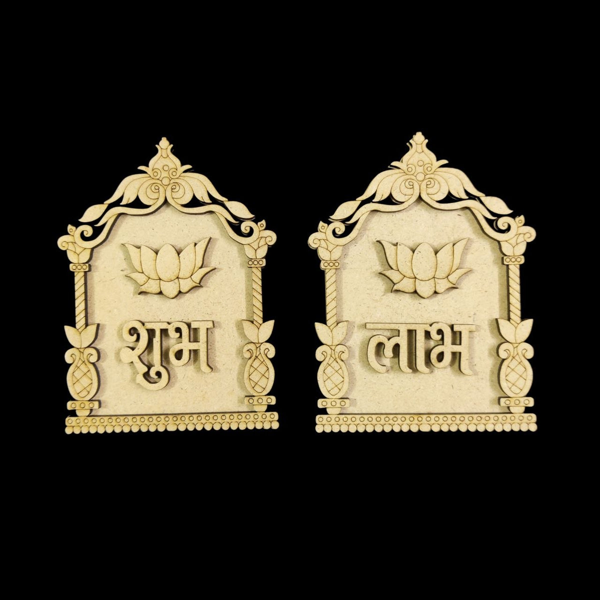 Lotus Jharokha - MDF Shubh Labh Cutout